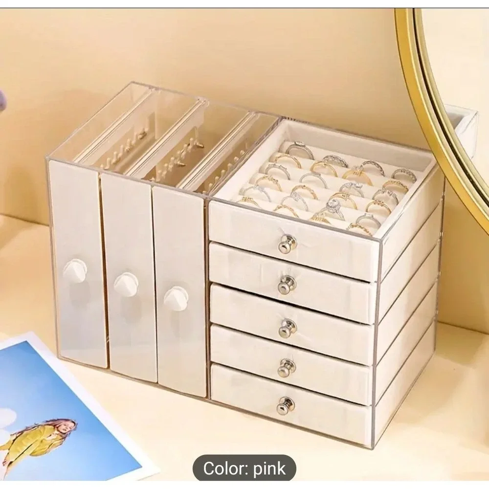 Necklace Ring‎ Organizer Multifunctional Jewelry Holder Box Bedroom Dressing US
